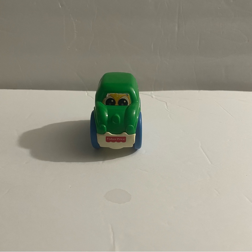 Fisher-Price Green Car with Blue Wheels